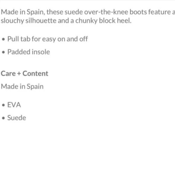 NIB Free People Black Suede Over The Knee Slouch Boots - Picture 7 of 8